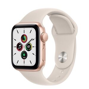 NIB/NWT Apple Watch SE 1st Gen GPS 40mm Gold Aluminum Case Starlight Sport Band